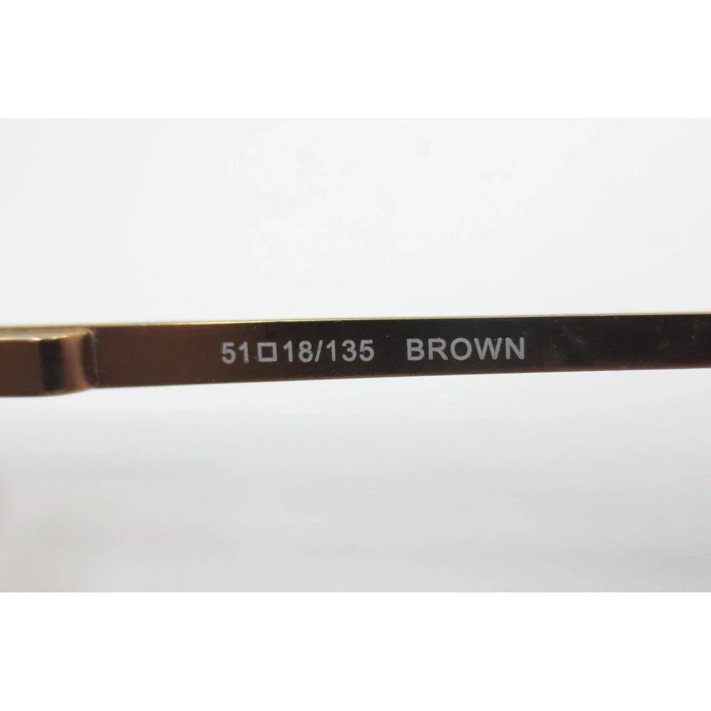 Karen Kane Redbud Eyeglasses Brown Gold Semi Rimless Cat Eye Frames 51-18-135
